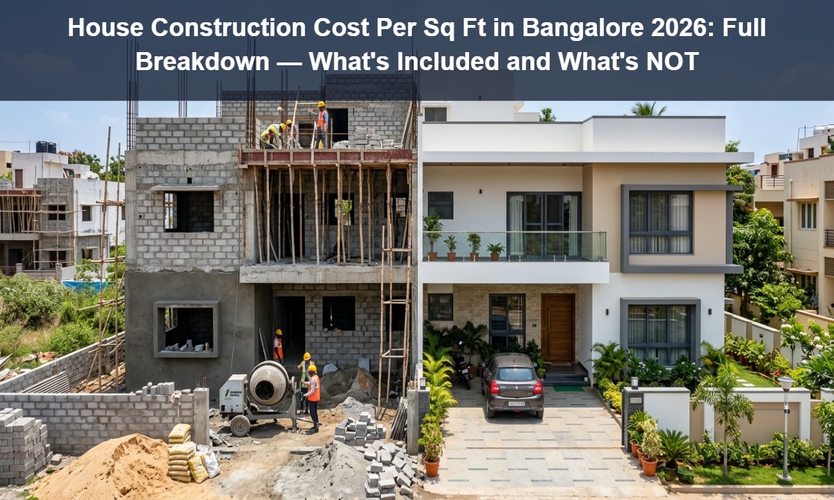 House Construction Cost Per Sq Ft in Bangalore 2026